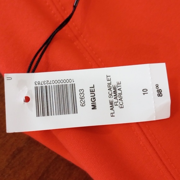 Aritzia Babaton Miguel Dress In Flame Scarlet Color, Size 10 - New! - Picture 12 of 13